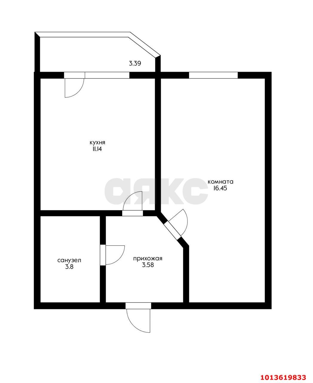 Фото №15: 1-комнатная квартира 38 м² - Краснодар, жилой комплекс Керченский, ул. им. Героя Сарабеева В.И., 5к5