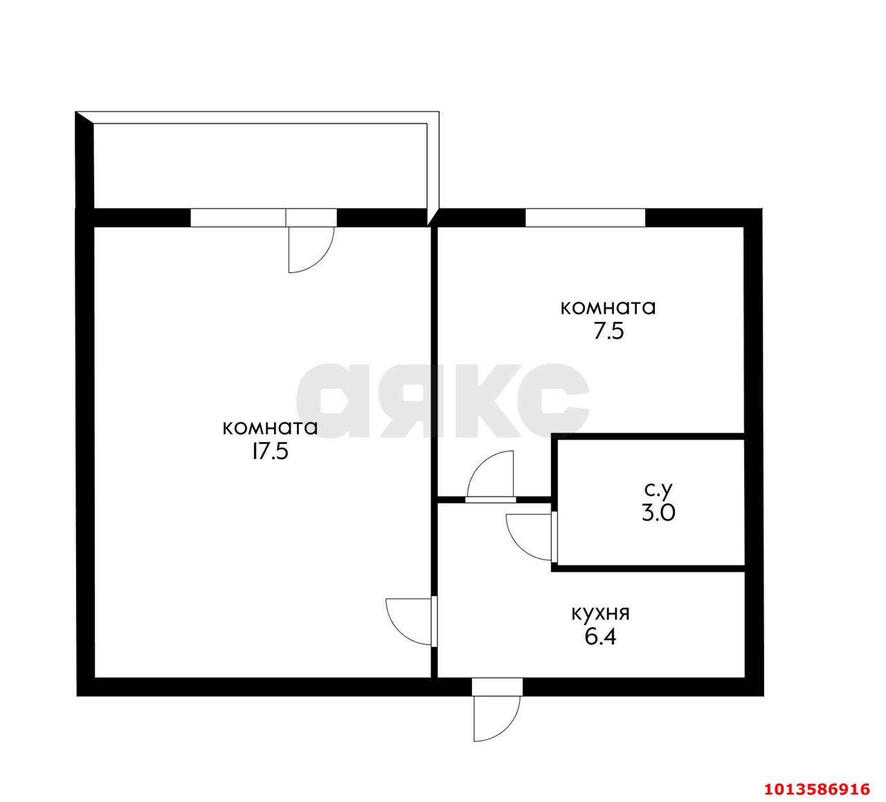 Фото №11: 2-комнатная квартира 35 м² - Краснодар, Комсомольский, ул. 30-й Иркутской Дивизии, 10/2