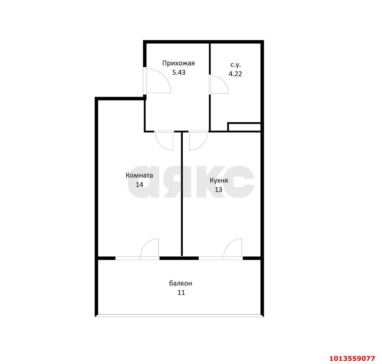 Фото №3: 1-комнатная квартира 43 м² - Краснодар, жилой комплекс Инсити, ул. Командорская, 5/3