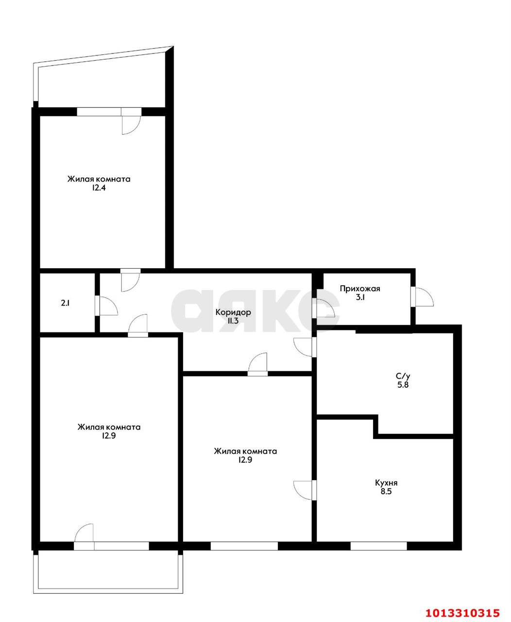 Фото №17: 3-комнатная квартира 75 м² - Краснодар, Фестивальный, ул. Яна Полуяна, 4