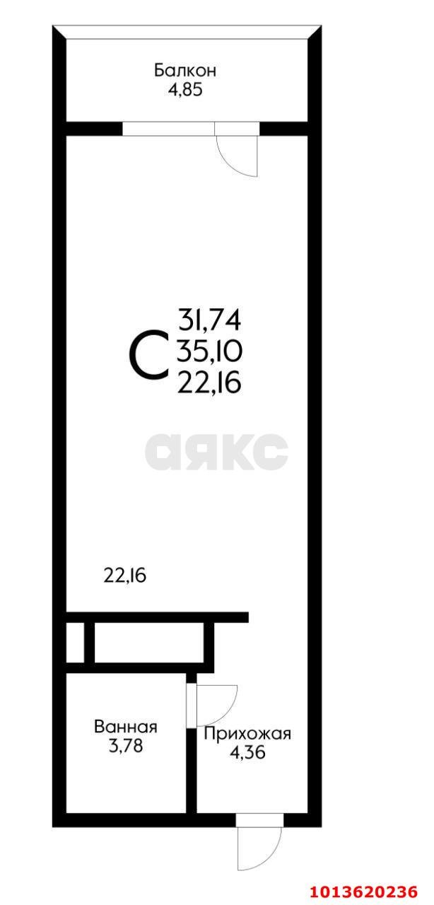 Фото №8: Студия 34 м² - Краснодар, жилой комплекс Парусная Регата, ул. Автолюбителей, 1Д