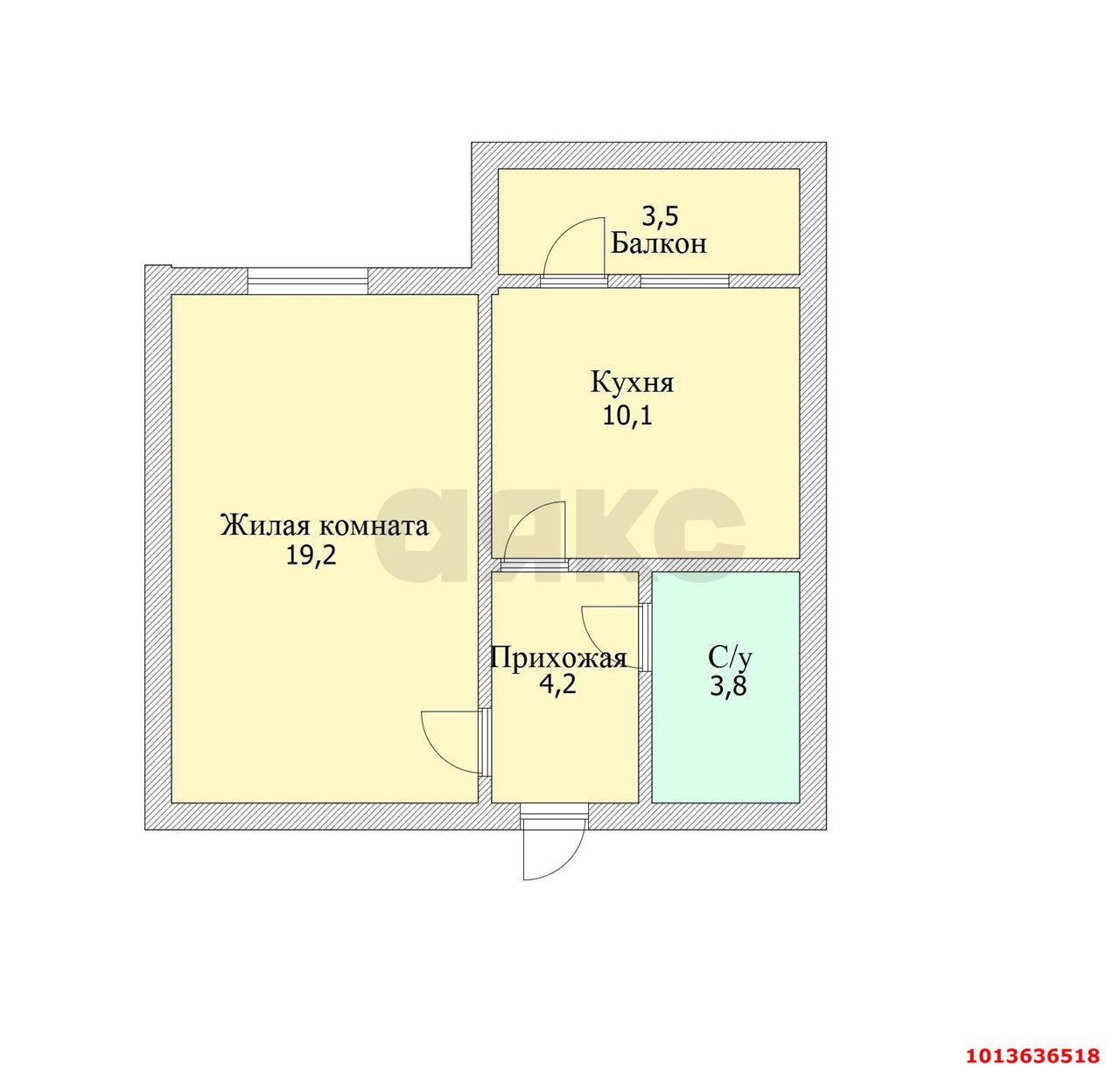 Фото №6: 1-комнатная квартира 37 м² - Краснодар, Фестивальный, пр-д Дальний, 3