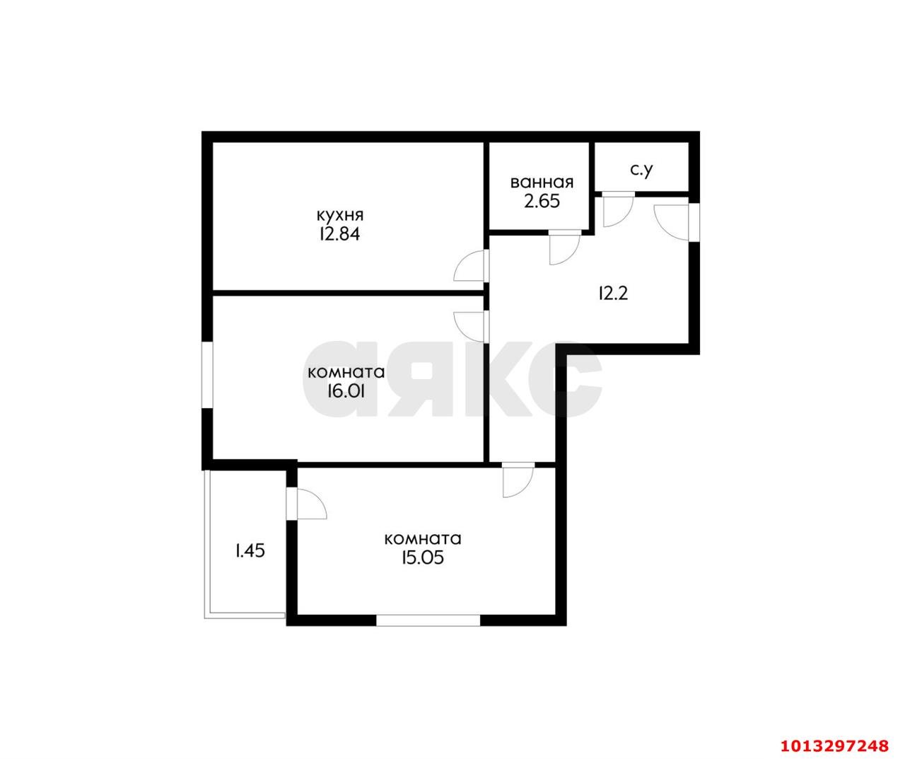 Фото №12: 2-комнатная квартира 60 м² - Краснодар, жилой комплекс Территория Счастья, ул. Домбайская, 10