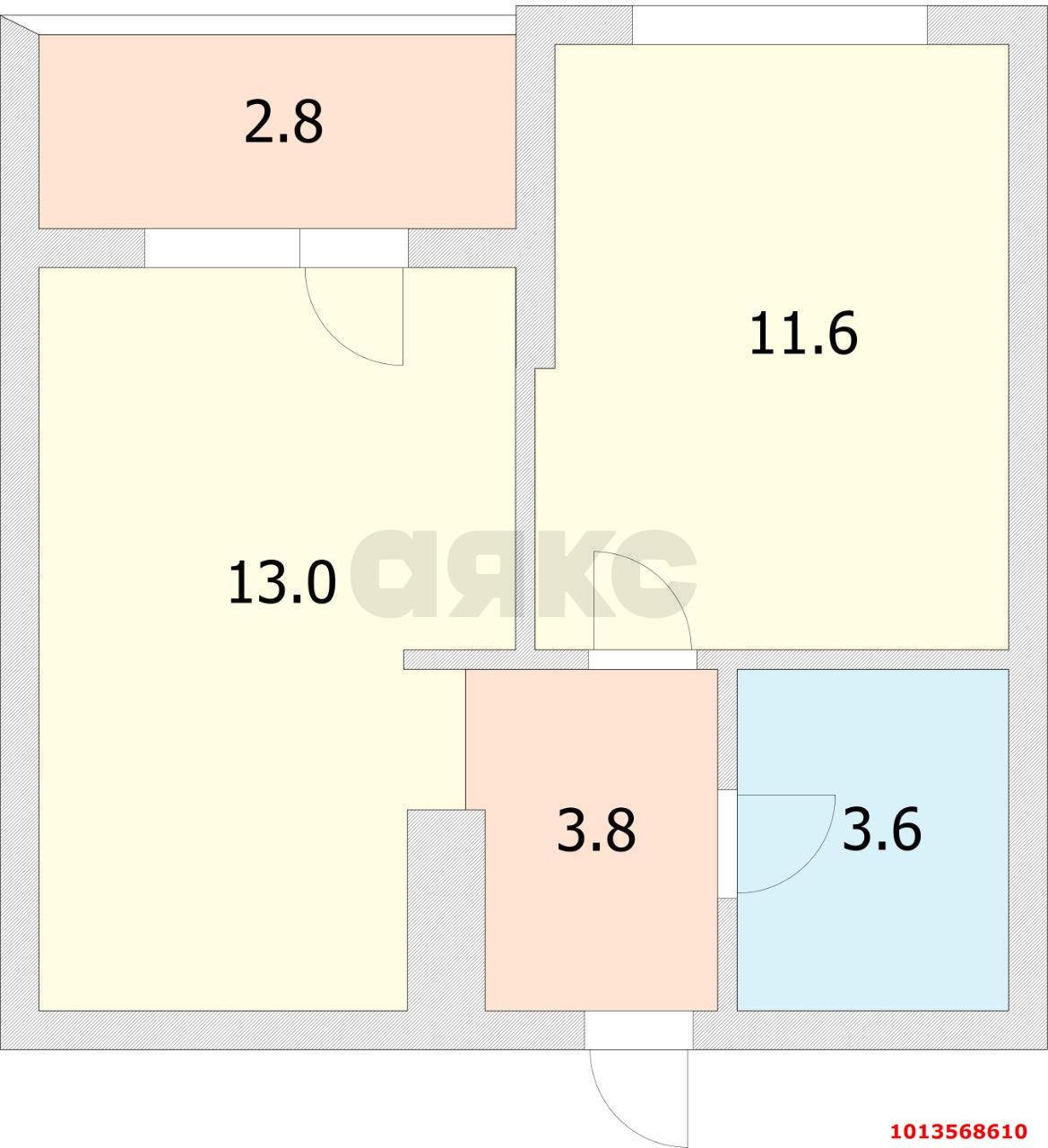 Фото №4: 1-комнатная квартира 35 м² - Краснодар, Парк Победы, ул. Героя Пешкова, 14к5