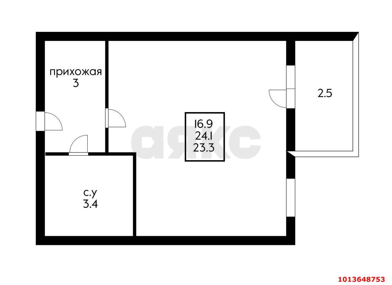 Фото №6: Студия 26 м² - Новая Адыгея, жилой комплекс Мята, ул. Бжегокайская, 23/1Ак4