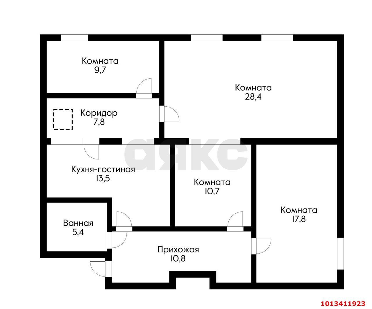 Фото №2: 4-комнатная квартира 104 м² - Краснодар, Гидростроителей, ул. Трудовой Славы, 38