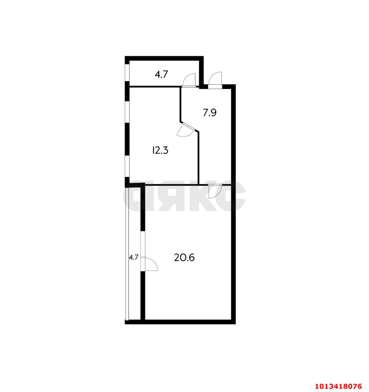 Фото №8: 1-комнатная квартира 50 м² - Российский, Прикубанский внутригородской округ, ул. 2-я Тверская, 16