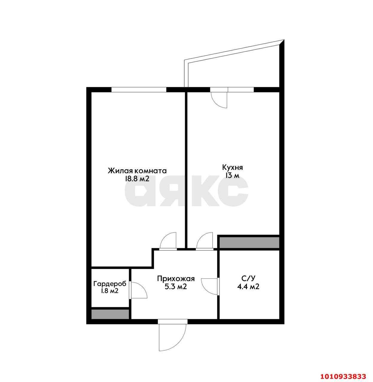 Фото №14: 1-комнатная квартира 45 м² - Краснодар, жилой комплекс Валентина, ул. имени Дзержинского, 64/2