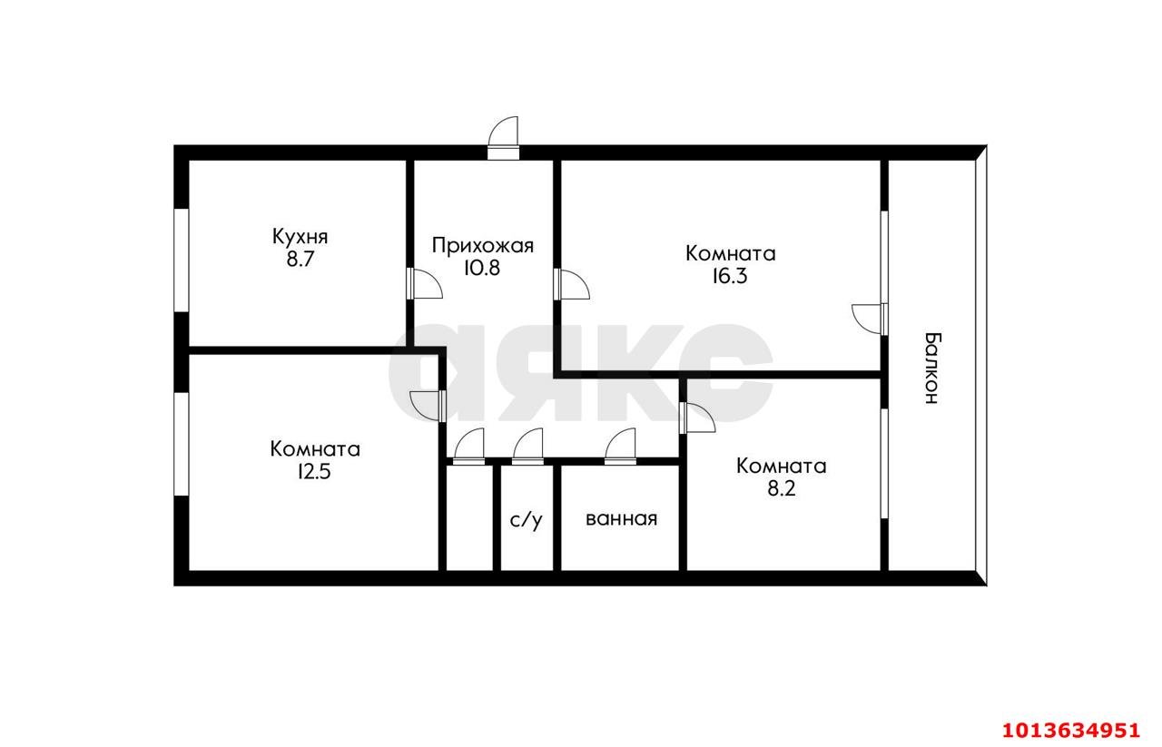 Фото №20: 3-комнатная квартира 66 м² - Краснодар, Калинино, ул. Тепличная, 46