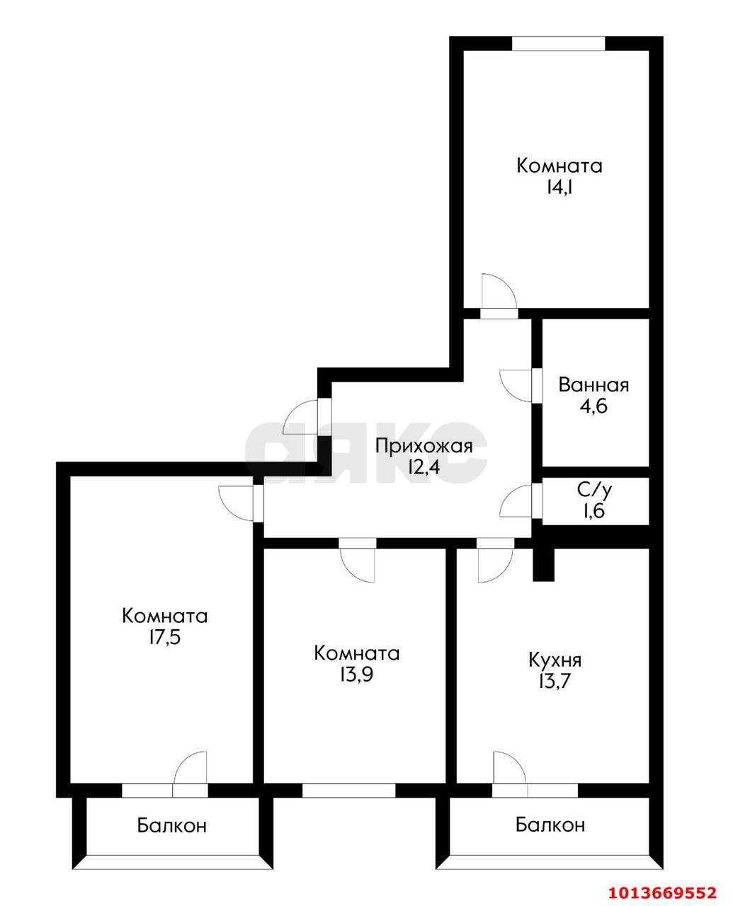 Фото №11: 3-комнатная квартира 80 м² - Краснодар, жилой комплекс Самолёт-7, 