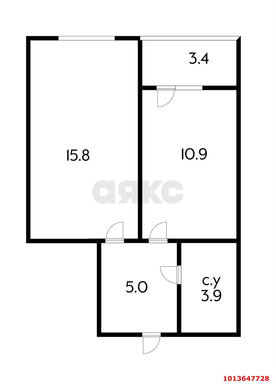 Фото №2: 1-комнатная квартира 35 м² - Краснодар, жилой комплекс Дружный, б-р Адмиралтейский, 3к2