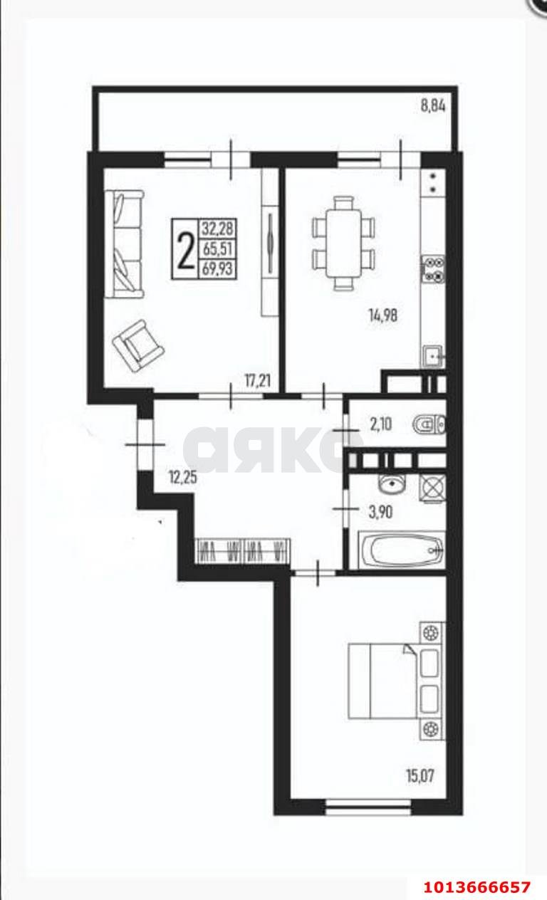 Фото №17: 2-комнатная квартира 74 м² - Краснодар, жилой комплекс На Стахановской, ул. Стахановская, 1/5к1