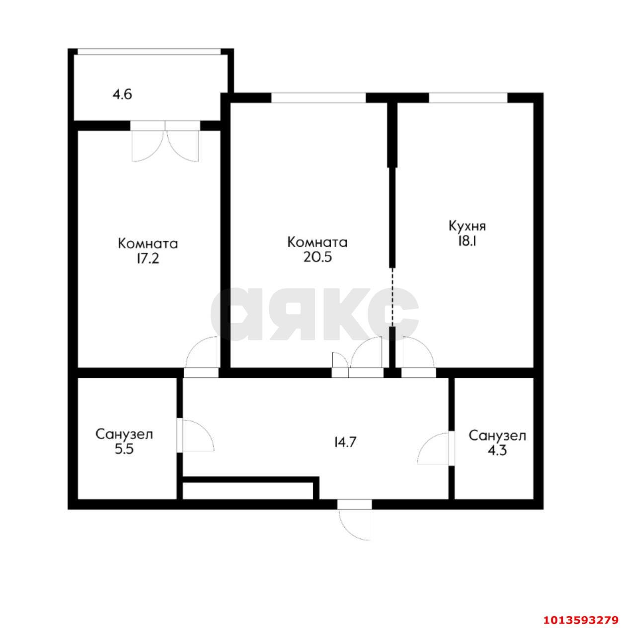 Фото №5: 2-комнатная квартира 81 м² - Краснодар, жилой комплекс Триумф, ул. имени П.М. Гаврилова, 27/1