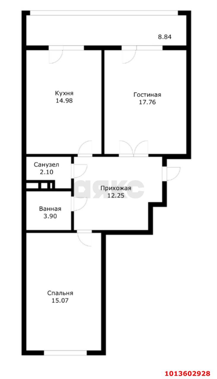 Фото №3: 2-комнатная квартира 74 м² - Краснодар, Фестивальный, ул. Гаражная, 156к1