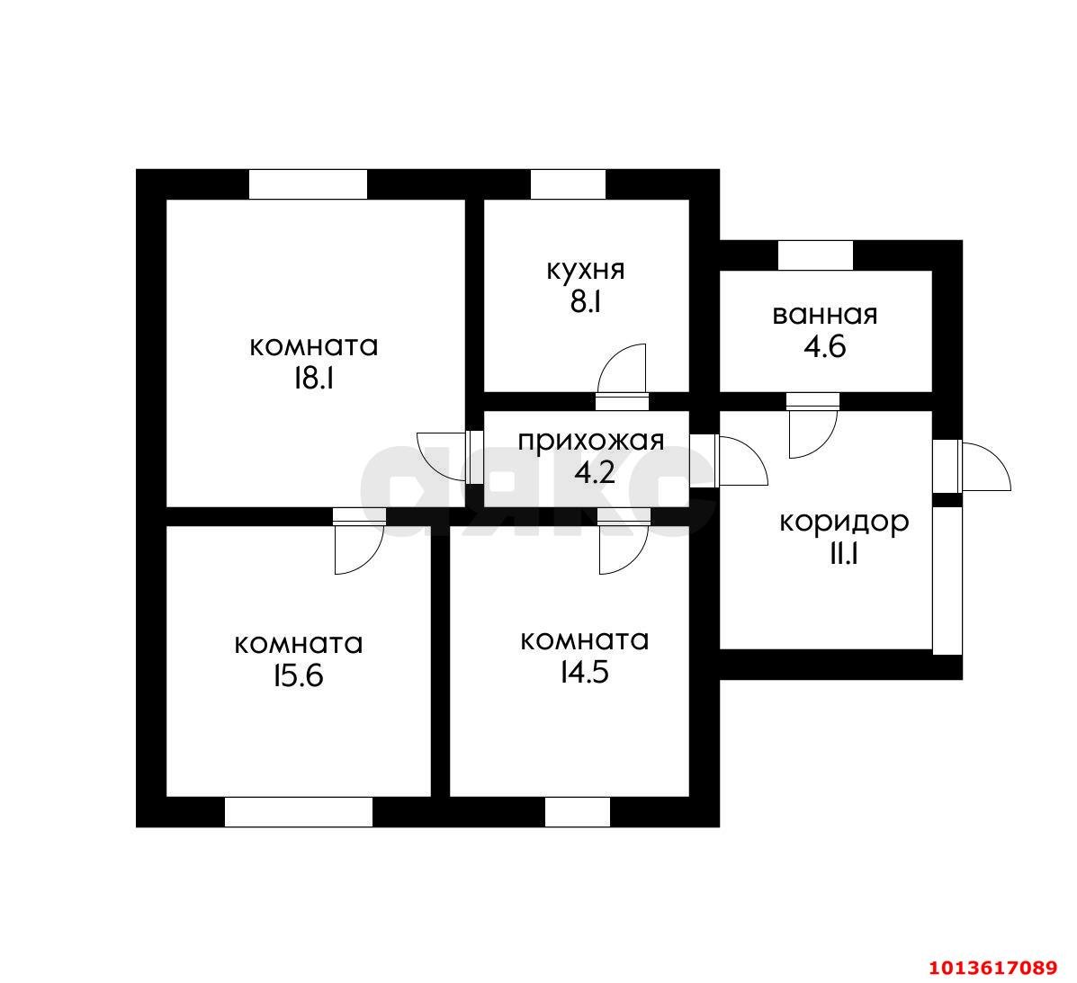 Фото №3: 3-комнатная квартира 76 м² - Верхний, 