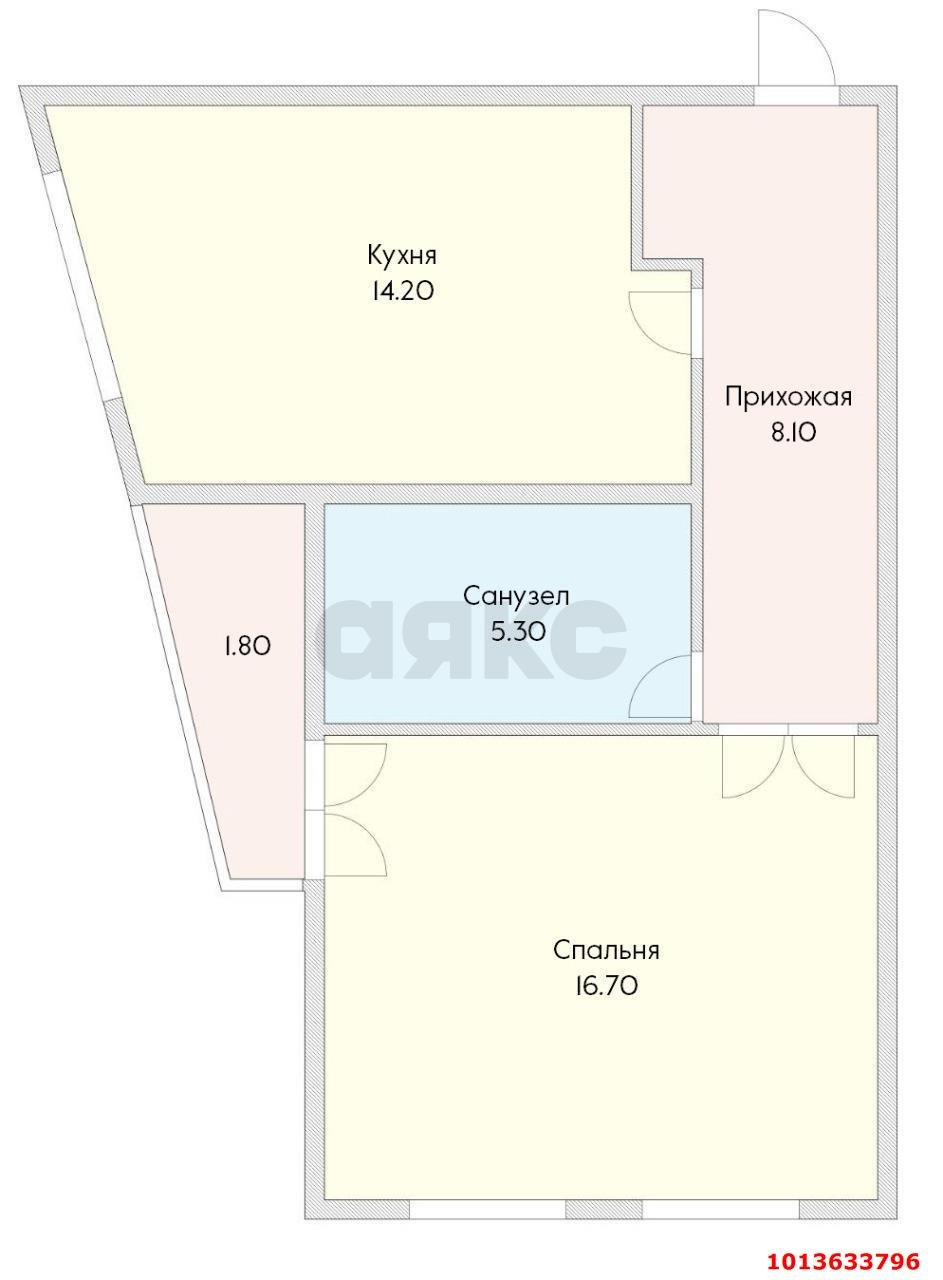 Фото №2: 1-комнатная квартира 47 м² - Краснодар, Пашковский, ул. имени В.Н. Мачуги, 166/1