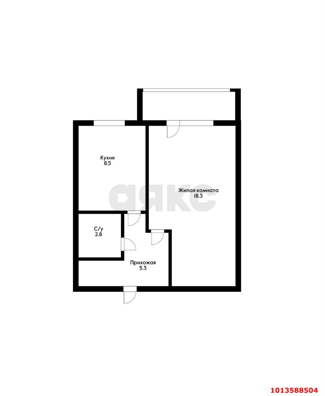 Фото №10: 1-комнатная квартира 34 м² - Краснодар, Хлопчато-бумажный Комбинат, ул. Дунайская, 54