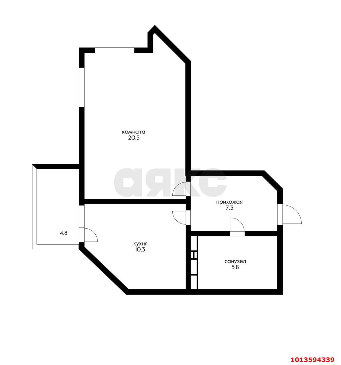 Фото №10: 1-комнатная квартира 48 м² - Краснодар, 2-я Площадка, ул. Ветеранов, 85к5