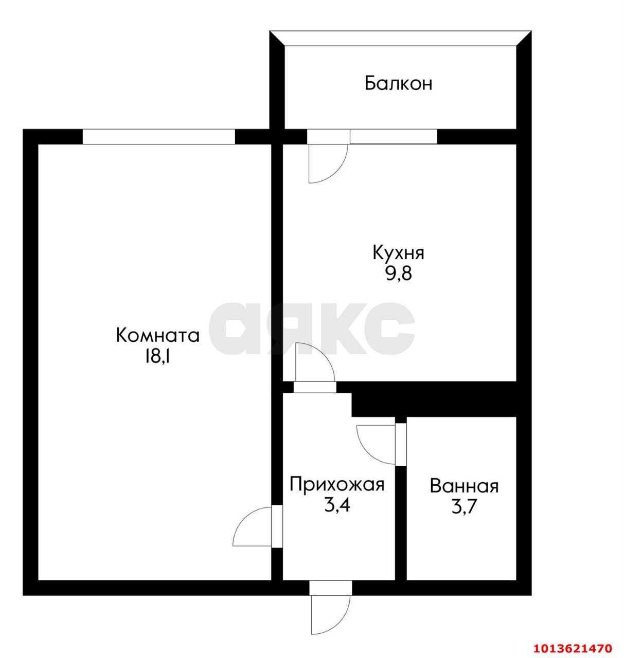 Фото №9: 1-комнатная квартира 39 м² - Краснодар, Московский, ул. имени Николая Семеновича Котлярова, 19