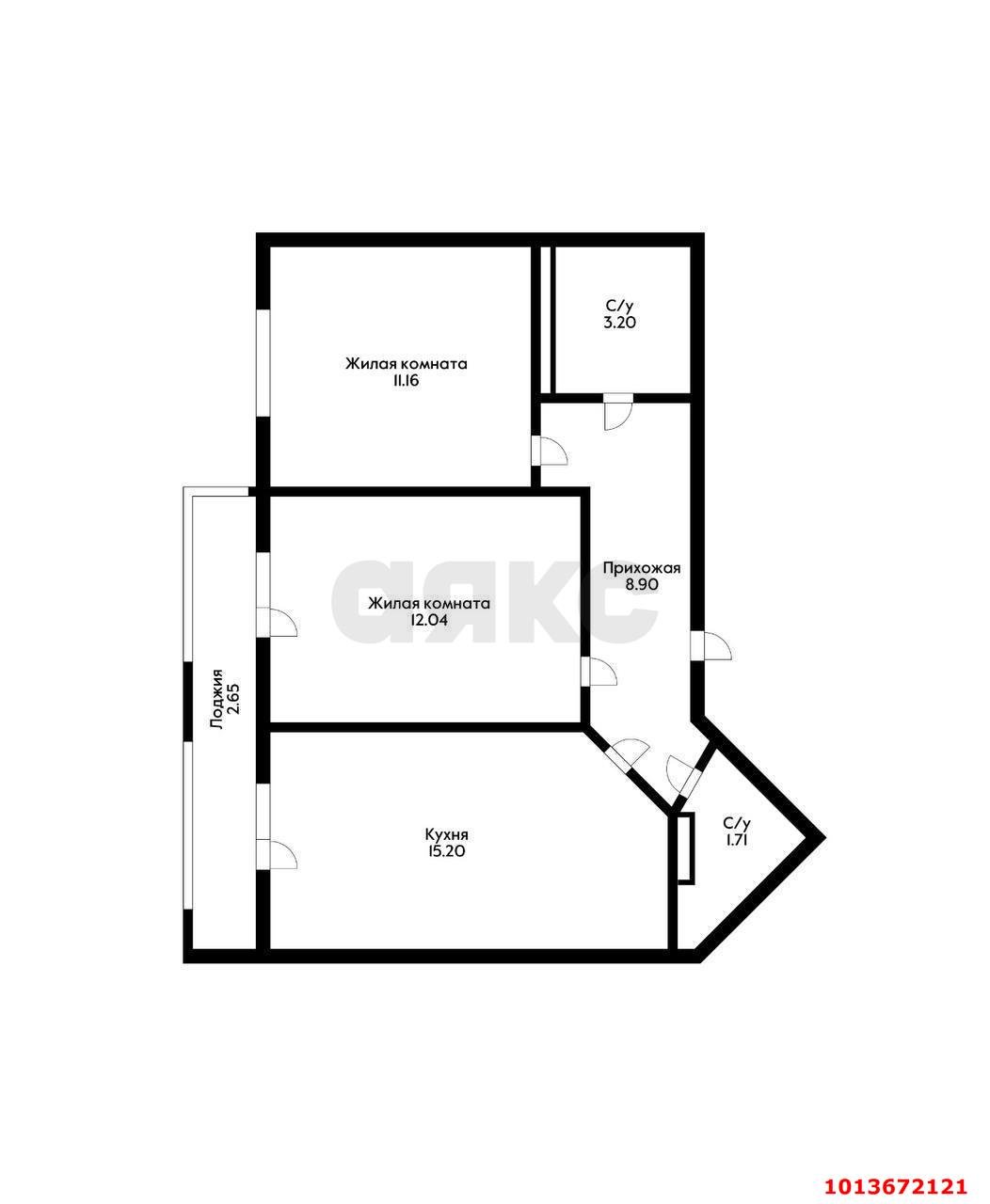 Фото №2: 2-комнатная квартира 54 м² - Краснодар, жилой комплекс Сограт, ул. Красных Партизан, 4/15