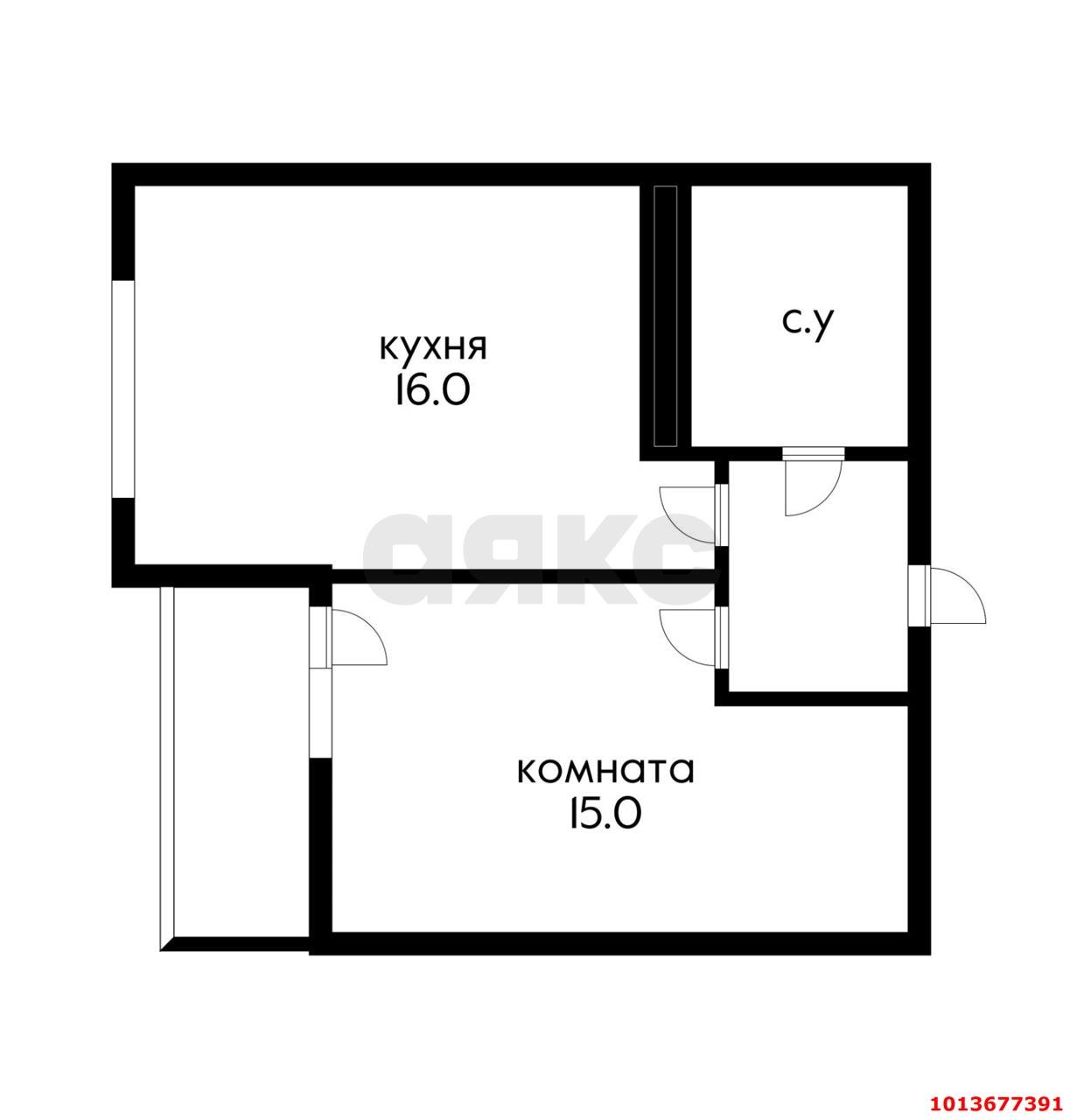 Фото №10: 1-комнатная квартира 38 м² - Краснодар, жилой комплекс Смородина, ул. имени Владимира Жириновского, 1