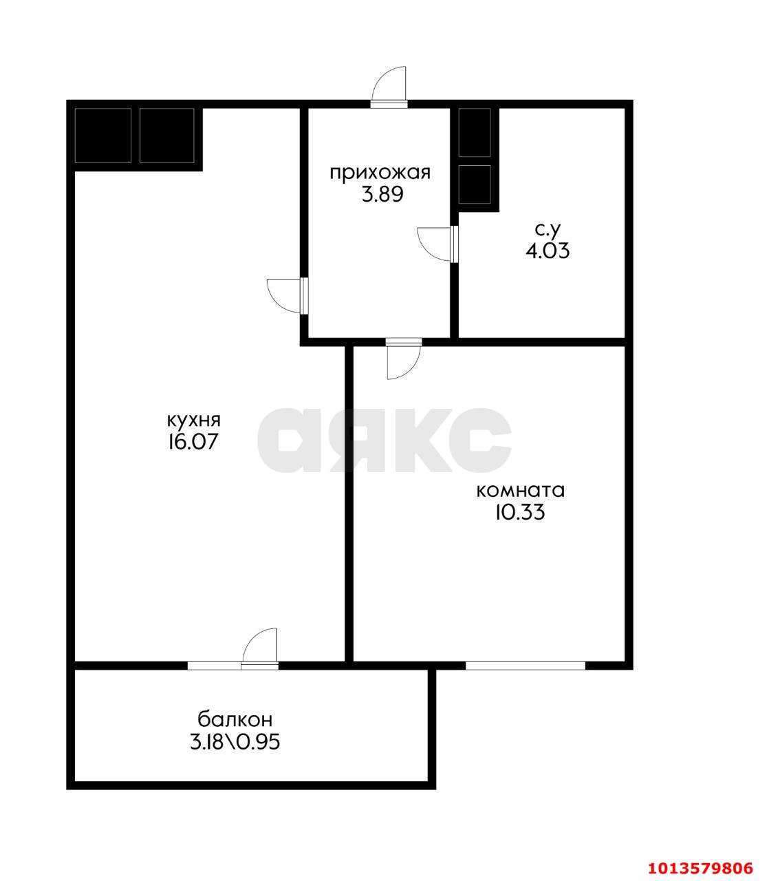 Фото №4: 1-комнатная квартира 39 м² - Краснодар, жилой комплекс Мой Город, ул. Западный Обход, 39/1к7