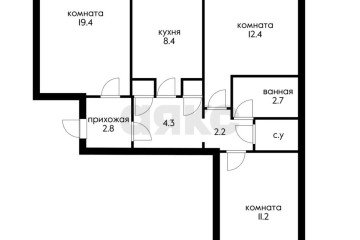 Фото №1: 3-комнатная квартира 74 м² - Краснодар, мкр. Комсомольский, ул. Тюляева, 10