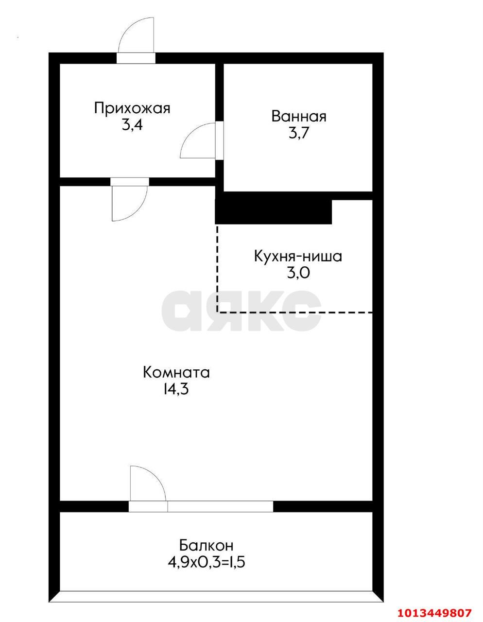 Фото №3: Студия 30 м² - Краснодар, жилой комплекс Ракурс, ул. имени Героя Ростовского, 8к5