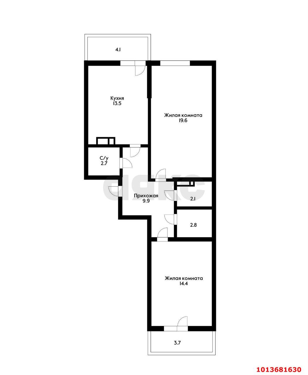 Фото №10: 2-комнатная квартира 70 м² - Краснодар, Молодёжный, ул. Дубравная, 1