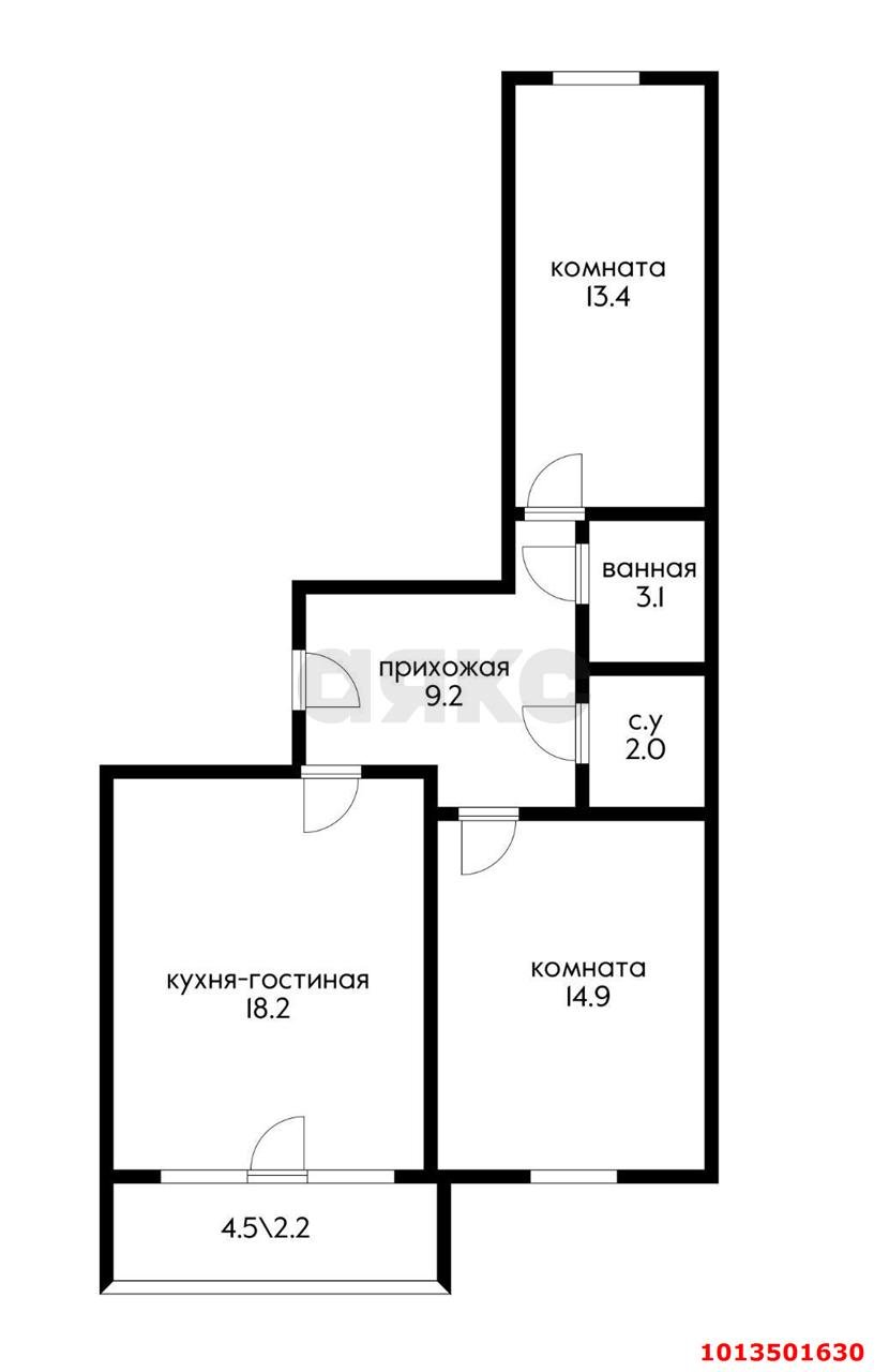 Фото №18: 2-комнатная квартира 63 м² - Краснодар, жилой комплекс Свобода, ул. Понтийская