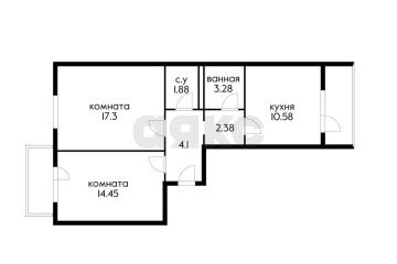 Фото №3: 2-комнатная квартира 56 м² - Краснодар, мкр. Краевая Клиническая Больница, ул. Восточно-Кругликовская, 53