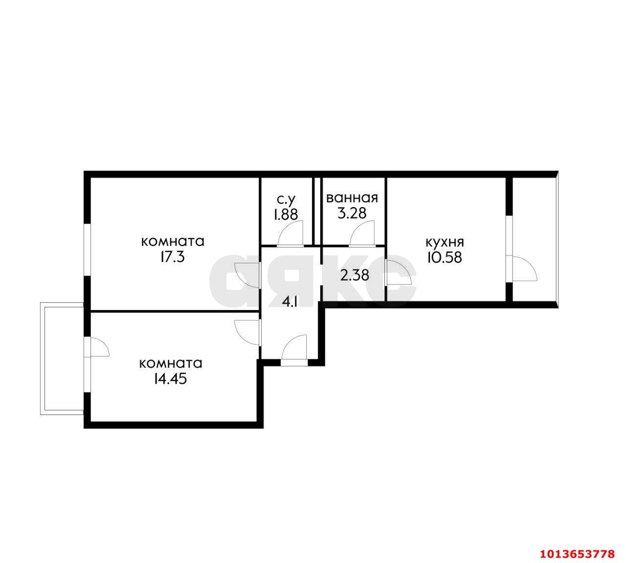 Фото №3: 2-комнатная квартира 56 м² - Краснодар, Краевая Клиническая Больница, ул. Восточно-Кругликовская, 53