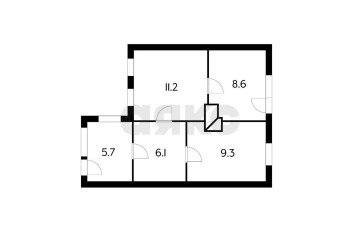 Фото №3: 3-комнатная квартира 40 м² - Краснодар, мкр. Центральный, ул. Чапаева, 162