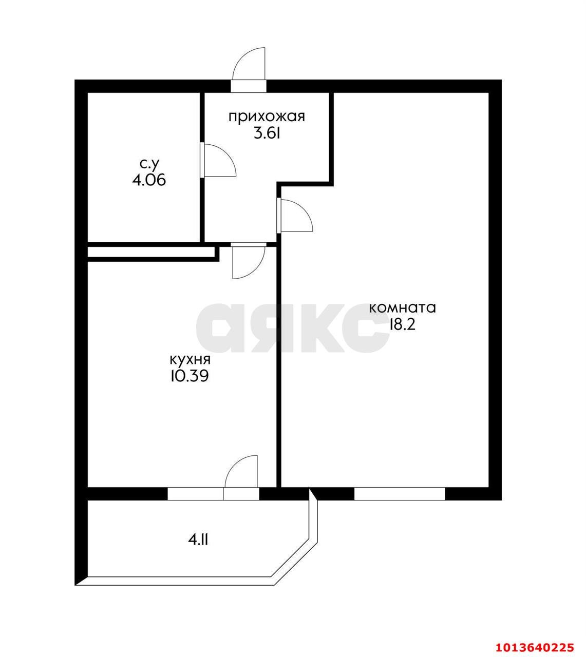 Фото №6: 1-комнатная квартира 40 м² - Краснодар, жилой комплекс Квартал № 6, ул. имени Героя Советского Союза Якова Кобзаря, 3