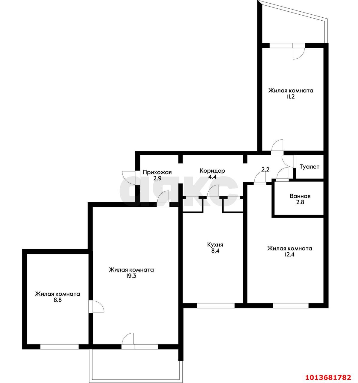 Фото №6: 4-комнатная квартира 80 м² - Краснодар, Краевая Клиническая Больница, ул. Российская, 138