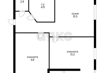 Фото №3: 1-комнатная квартира 44 м² - Краснодар, мкр. Солнечный, ул. Казбекская, 18