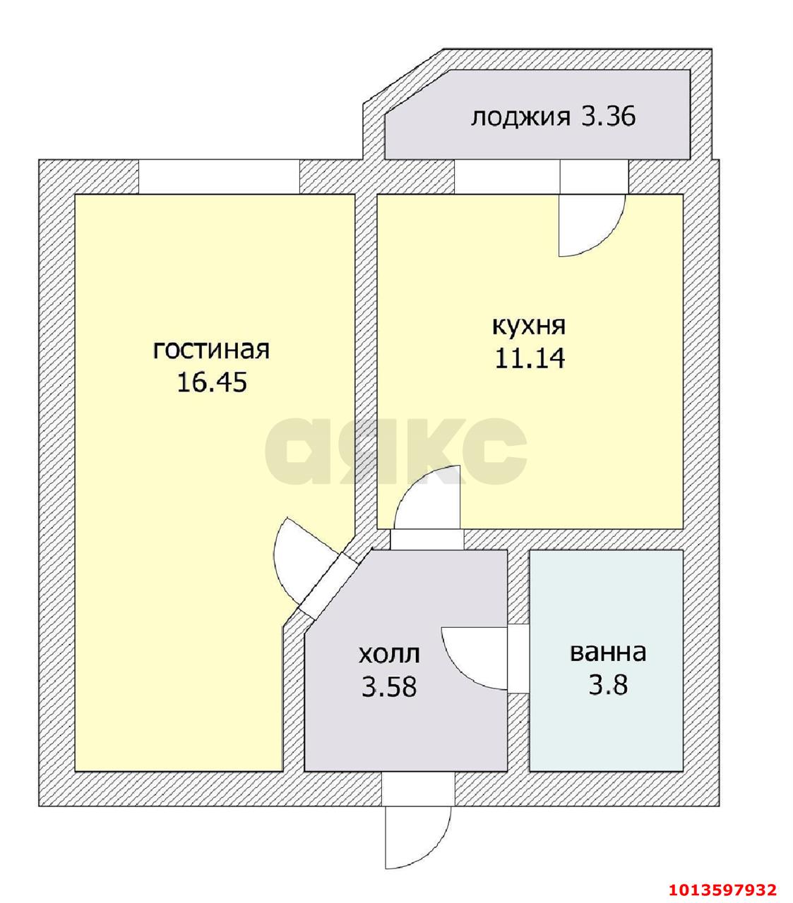 Фото №20: 1-комнатная квартира 41 м² - Краснодар, жилой комплекс Керченский, ул. им. Героя Сарабеева В.И., 3/1