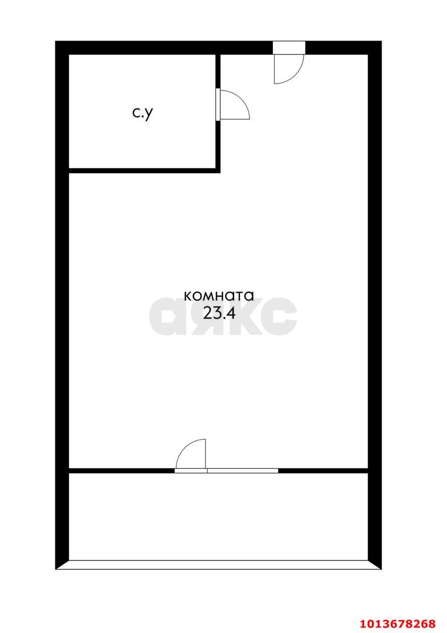 Фото №8: Студия 26 м² - Российский, Прикубанский внутригородской округ, ул. Куликова Поля, 5