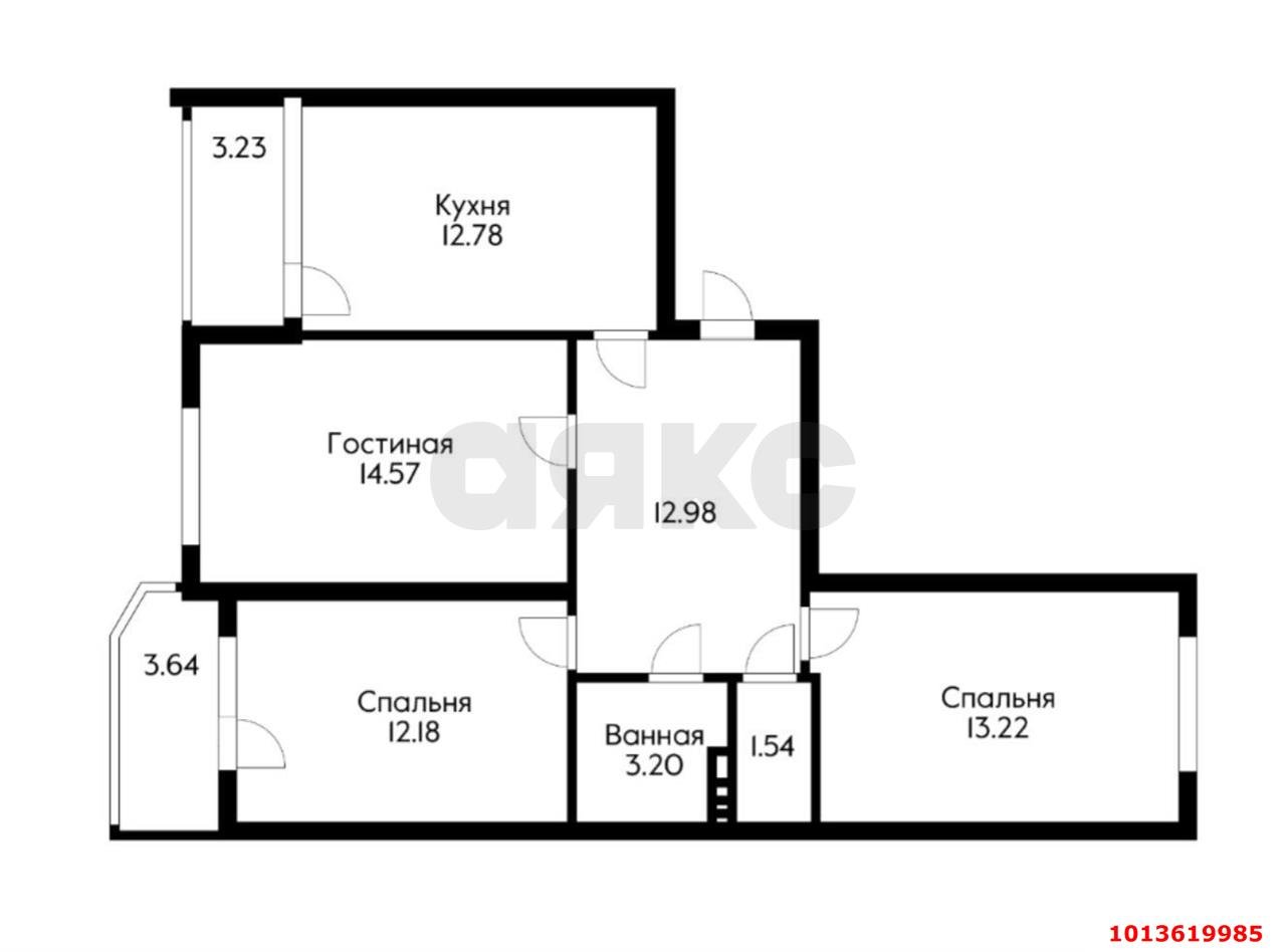 Фото №20: 3-комнатная квартира 74 м² - Краснодар, 1-й квартал, ул. Домбайская, 63