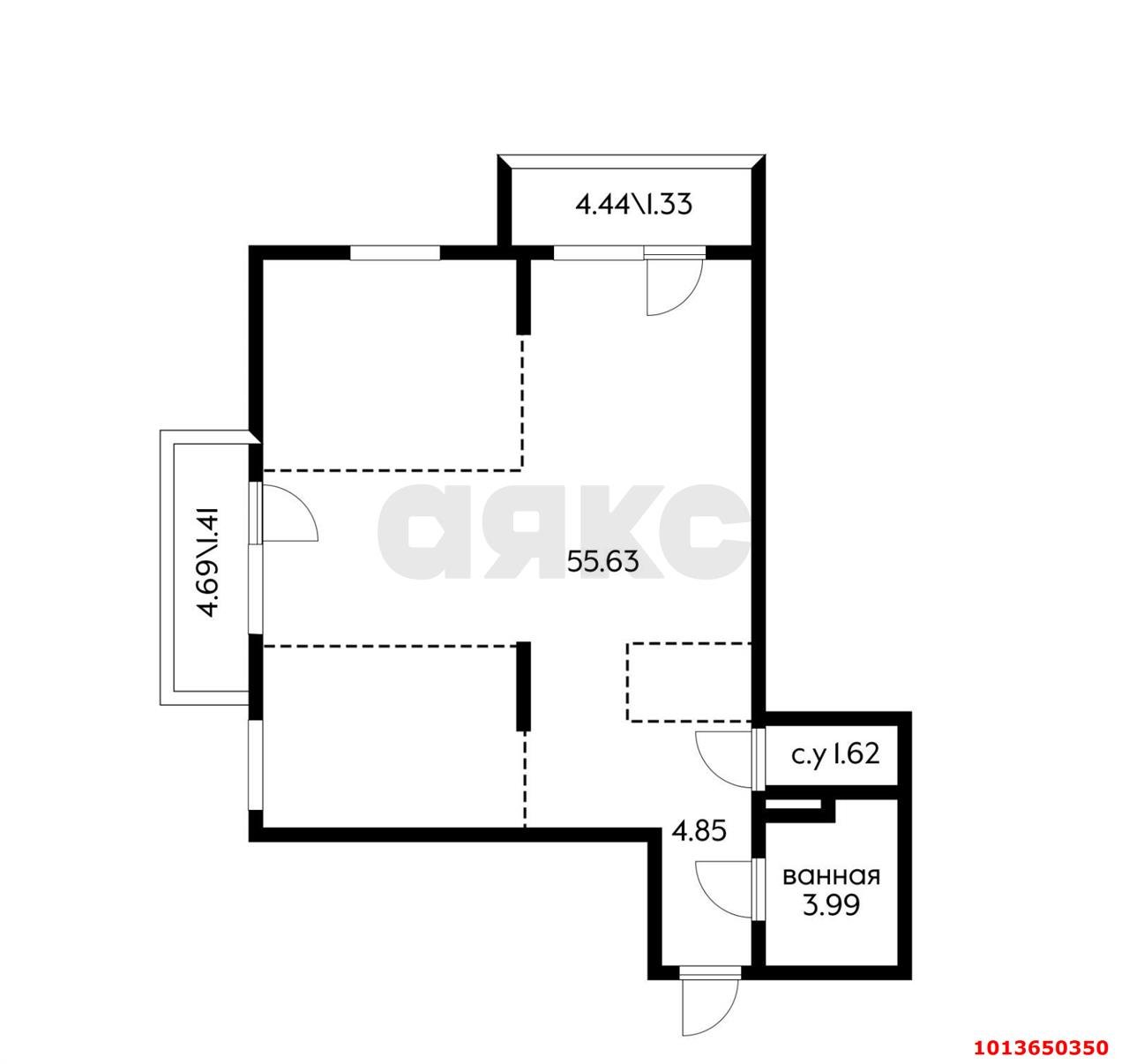 Фото №5: 2-комнатная квартира 79 м² - Краснодар, Светлоград, ул. Красных Партизан, 1/4к1