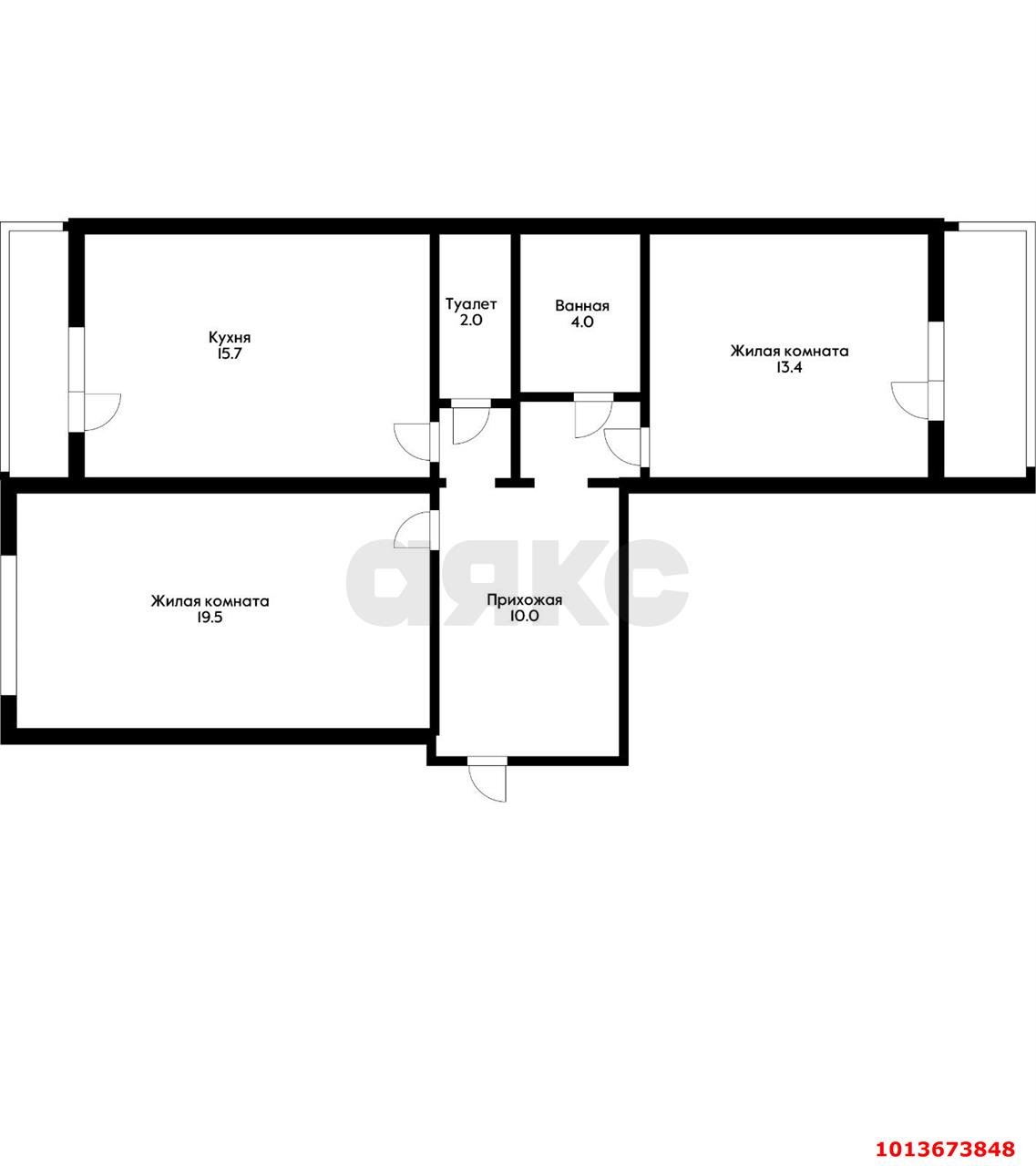 Фото №10: 2-комнатная квартира 67 м² - Краснодар, Восточно-Кругликовский, ул. Восточно-Кругликовская, 48