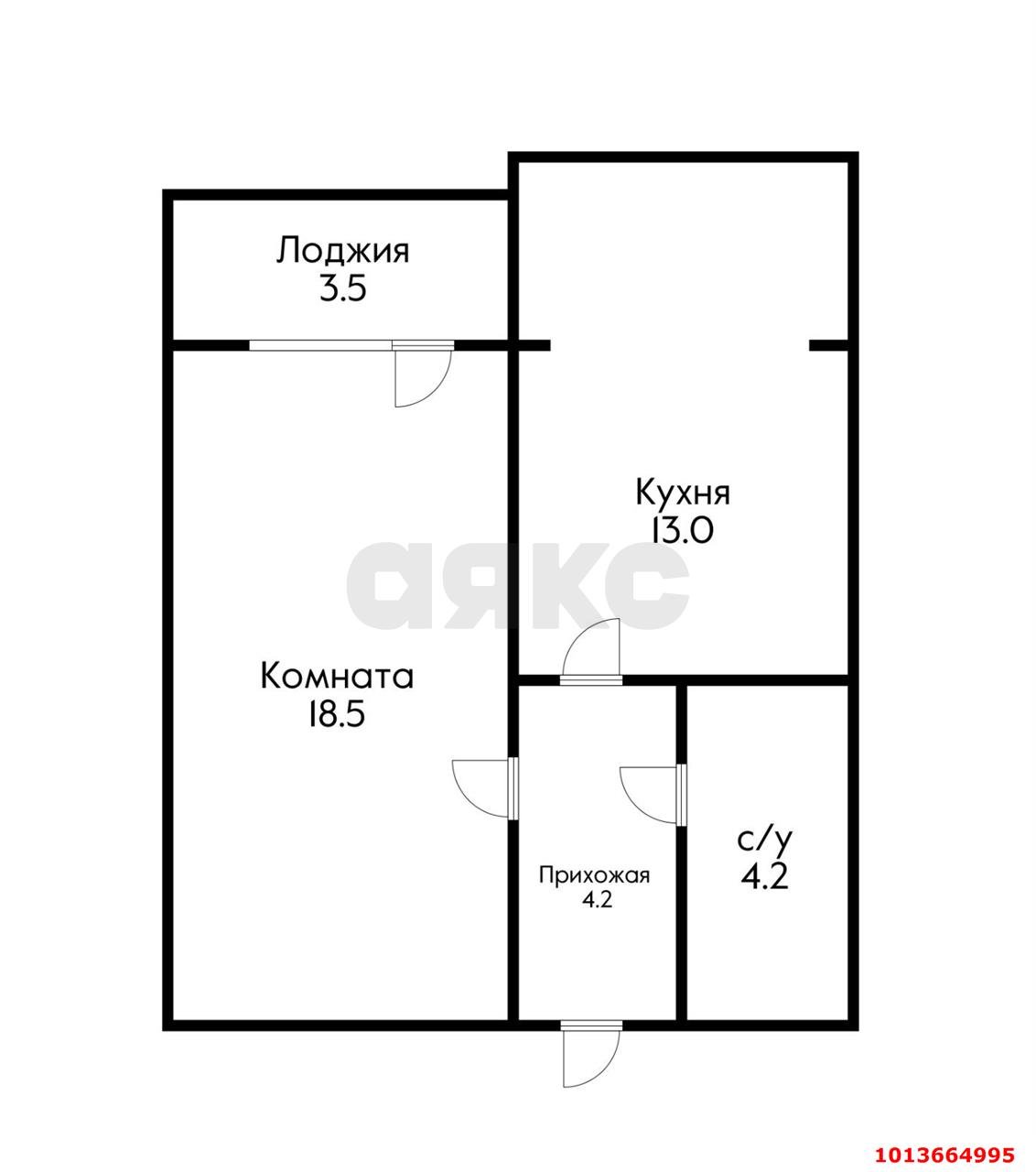 Фото №6: 1-комнатная квартира 43 м² - Краснодар, Калинино, ул. 1 Мая, 344