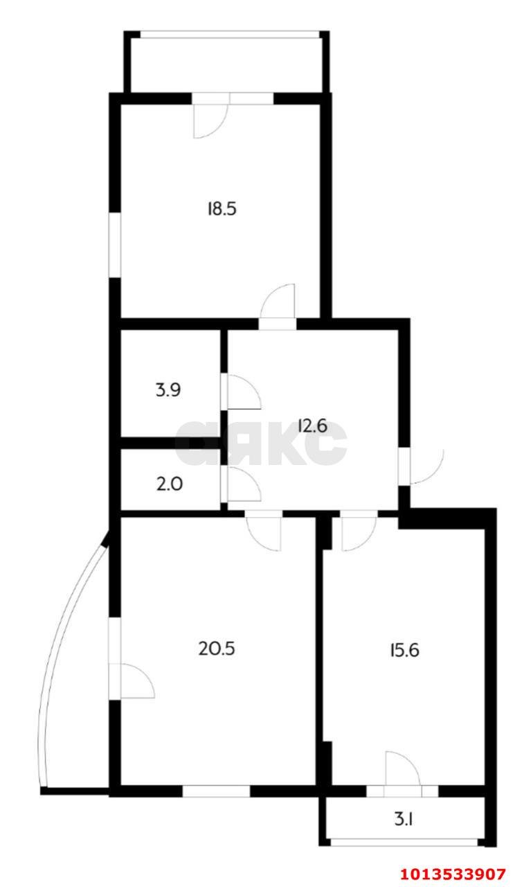 Фото №10: 2-комнатная квартира 73 м² - Краснодар, Кожзавод, 