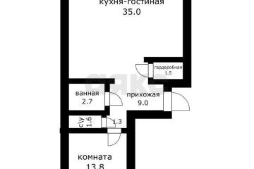 Фото №1: 2-комнатная квартира 65 м², 6/16 эт. - Краснодар, мкр. ЖК Валентина, ул. имени Дзержинского, 64/2