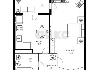 Фото №5: 1-комнатная квартира 37 м² - Краснодар, мкр. Парк Победы, ул. Героя Пешкова, 14