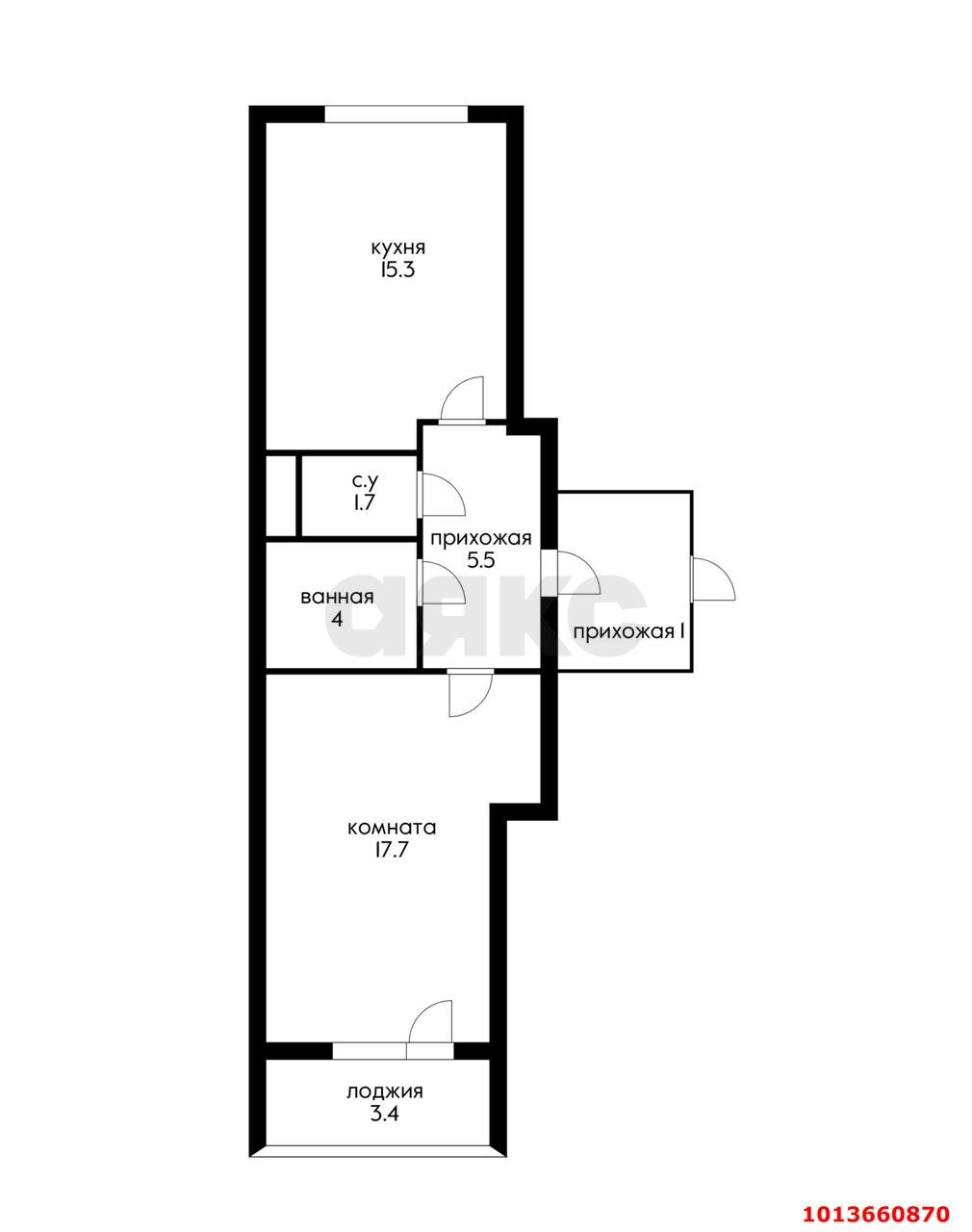 Фото №10: 1-комнатная квартира 50 м² - Краснодар, жилой комплекс Бауинвест, ул. имени 40-летия Победы, 184к3