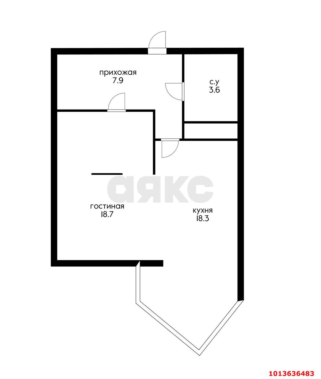 Фото №2: 1-комнатная квартира 48 м² - Краснодар, жилой комплекс Седьмой Континент, ул. Совхозная, 1к4