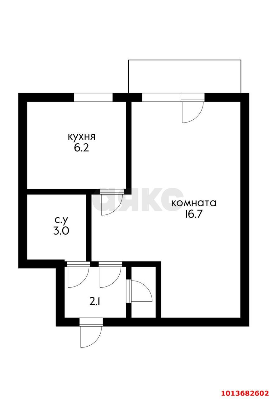 Фото №9: 1-комнатная квартира 29 м² - Краснодар, имени Н.И. Вавилова, ул. имени Калинина, 78/1