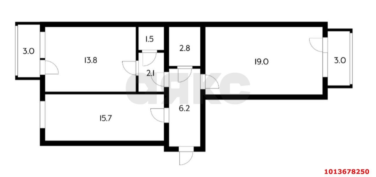 Фото №13: 2-комнатная квартира 67 м² - Краснодар, Прикубанский внутригородской округ, ул. Почтовое отделение 73, 73