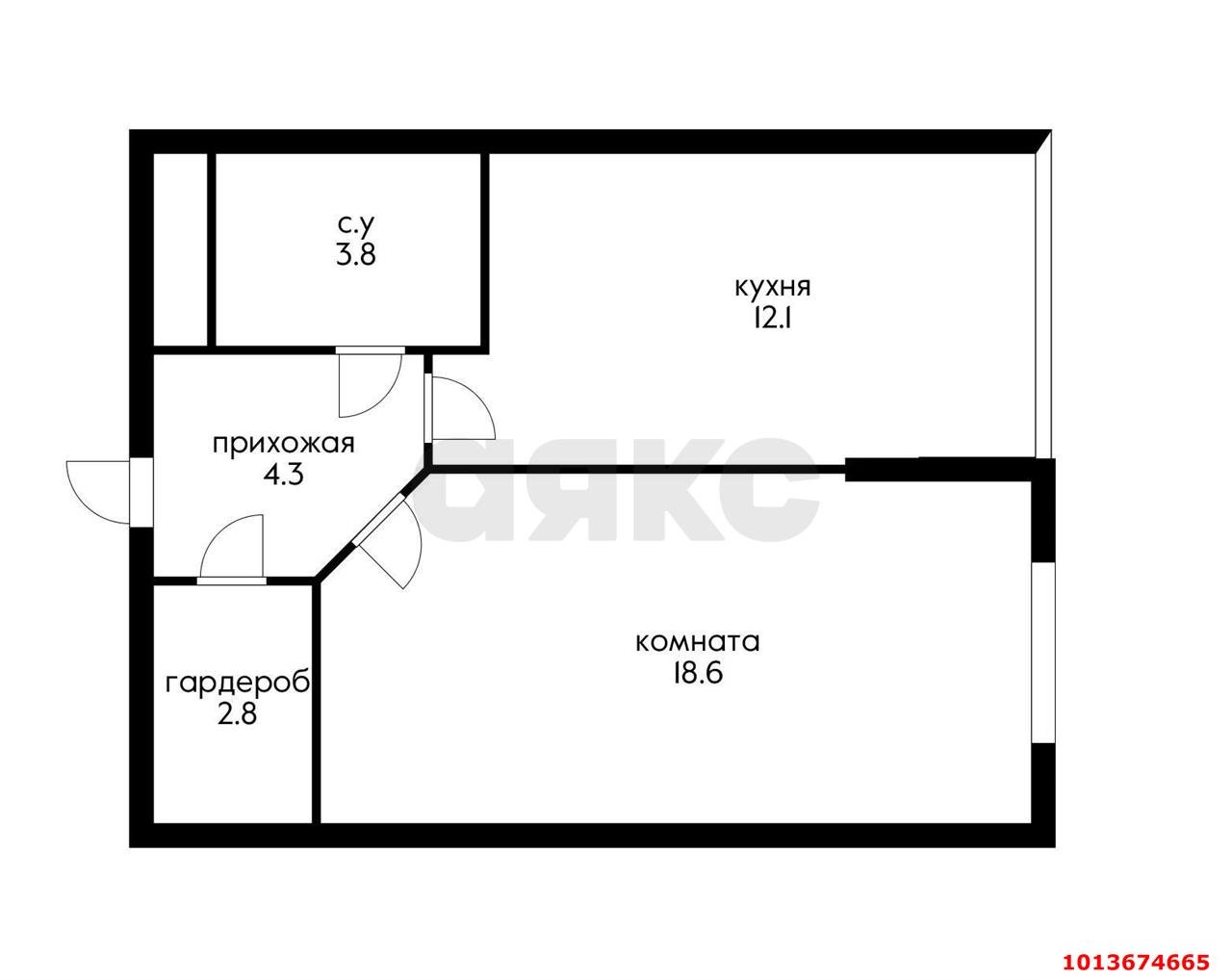 Фото №12: 1-комнатная квартира 41 м² - Краснодар, Солнечный, ул. имени Симиренко, 16